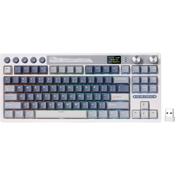 Tastatura gaming ROYAL KLUDGE M87 Ocean Blue Cream switch