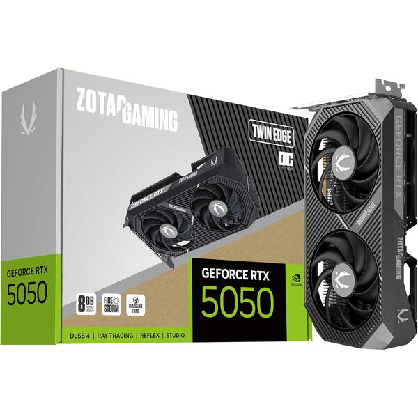 Placa video Zotac GeForce RTX 5050 Twin Edge OC 8GB GDDR6, 128 bit DLSS 4.0