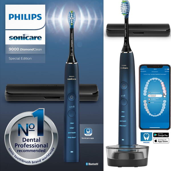 Periuta de dinti electrica Philips Sonicare DiamondClean 9000 HX9911/88 Acvamarin