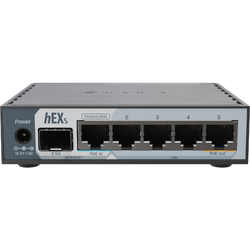 Switch MikroTik hEX S, E60iUGS 5x GbE, 2,5 Gigabit, SFP, USB 3.0