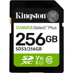 Canvas Select Plus SDS3 256GB, Class 10, UHS-I U1, V10, A1