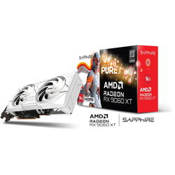 Placa video Sapphire Radeon RX 9060 XT PURE 16GB GDDR6 128-bit White