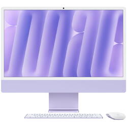 iMac 24 inch 4.5K Retina, Apple M4, 16GB RAM, 256GB SSD, 8 core GPU, macOS Sequoia, INT keyboard, Purple