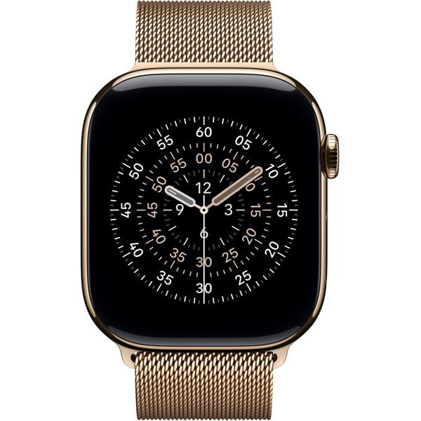 Curea SmartWatch Apple 46mm Gold Milanese Loop - S/M
