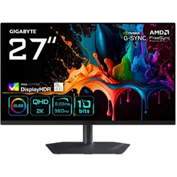 Monitor Gaming Gigabyte MO27Q3 27 inch QHD QD-OLED 0.03 ms 360 Hz USB-C, HDR, Negru