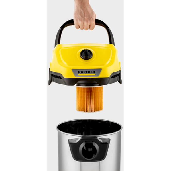 Aspirator KARCHER WD 3 S V-17/4/20, 17L, 1000W Galben/Inox