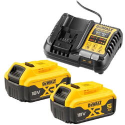 Incarcator DCB1104 si 2x Acumulatori DCB184 18V 5Ah,  DCB1104P2-QW