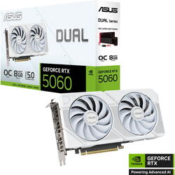 Placa video Asus GeForce RTX 5060 DUAL OC 8GB GDDR7 128 Bit DLSS 4.0 White
