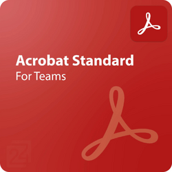 Acrobat Standard for teams, ALL, Multiple Platforms, Multi European Languages, Annual, 1 User, Level 4 100+, Subscription