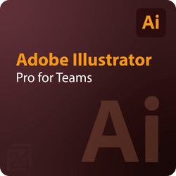 Illustrator for teams, ALL, Multiple Platforms, Multi European Languages, Annual, 1 User, Level 1 1 - 9, Subscription