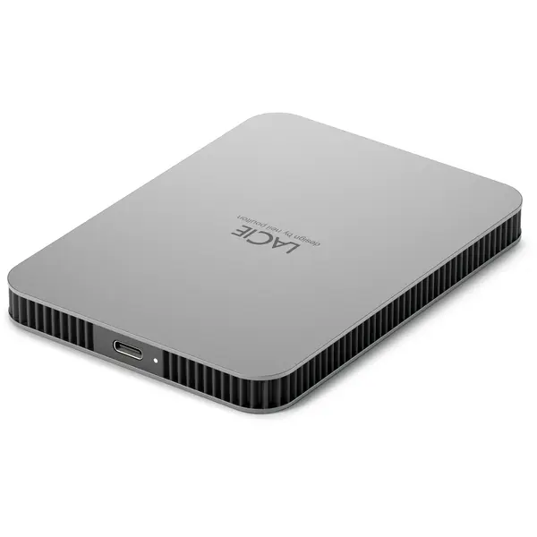 Hard Disk Extern Lacie Mobile Drive V2 1TB, USB 3.0, 2.5 inch, Moon Silver