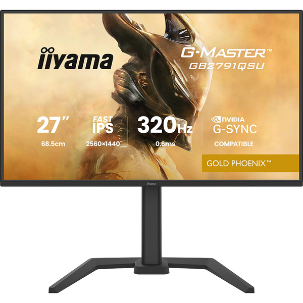 Monitor Gaming IIyama Gold Phoenix G-MASTER GB2791QSU-B1 27 inch QHD IPS 0.6 ms 320 Hz HDR Negru