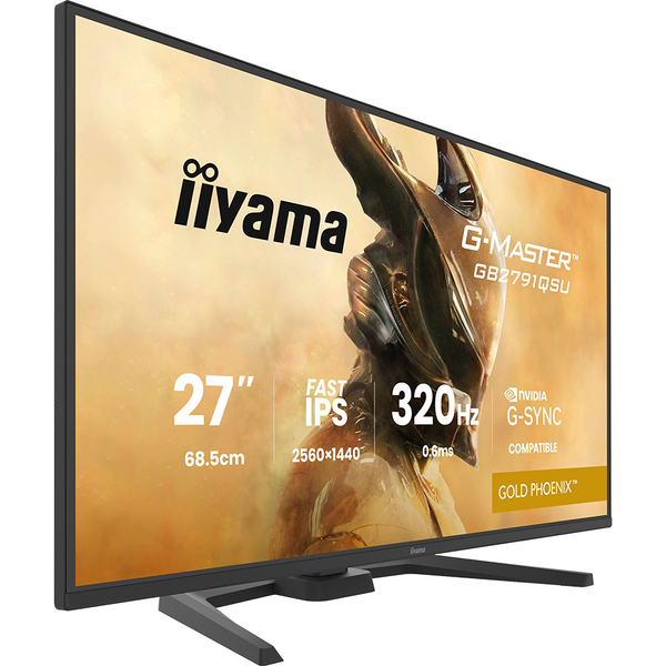 Monitor Gaming IIyama Gold Phoenix G-MASTER GB2791QSU-B1 27 inch QHD IPS 0.6 ms 320 Hz HDR Negru