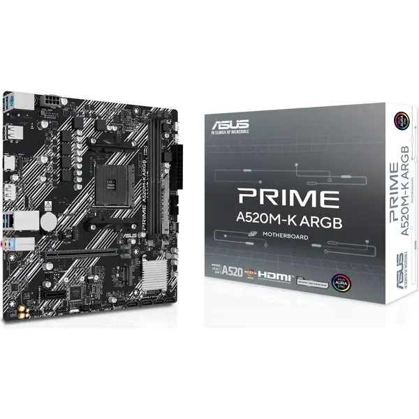 Placa de baza Asus PRIME A520M-K ARGB, Socket AM4
