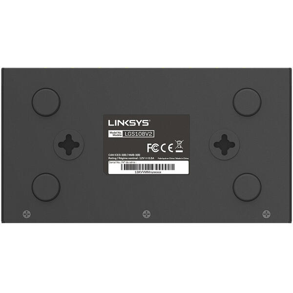 Switch Linksys LGS108, Gigabit, 8x 10/100/100Mbps, 802.3az