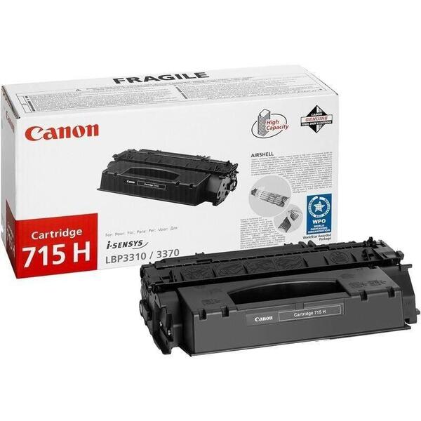 Cartus Toner Negru Canon CRG-715H pentru LBP3310, LBP3370