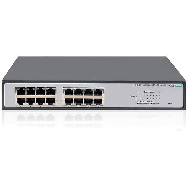 Switch HP OfficeConnect 1420 16 port RJ-45 10/100/1000 fara management