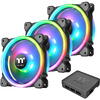 Ventilator PC Set 3 ventilatoare Thermaltake Riing Trio 14 140mm iluminare RGB