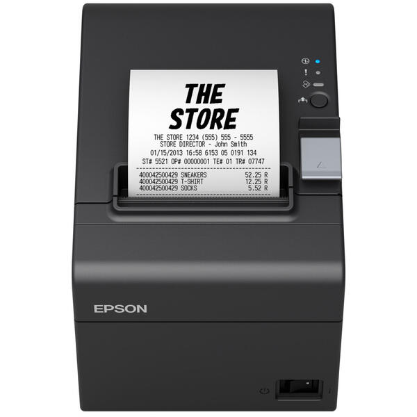 Imprimanta termica Epson POS TM-T20III, USB, Serial, Negru