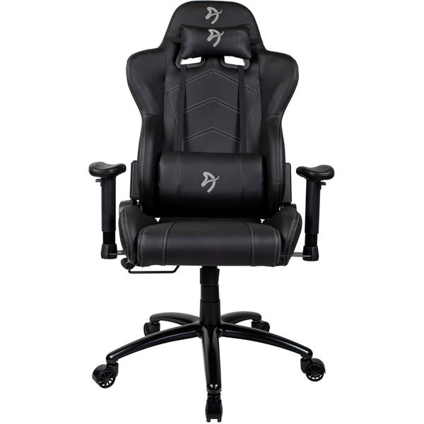 Scaun Gaming AROZZI Inizio PU Black, Logo Gri