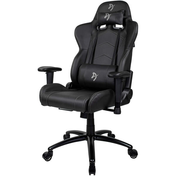 Scaun Gaming AROZZI Inizio PU Black, Logo Gri