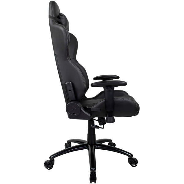 Scaun Gaming AROZZI Inizio PU Black, Logo Gri