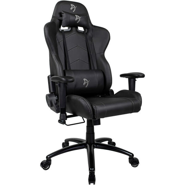 Scaun Gaming AROZZI Inizio PU Black, Logo Gri