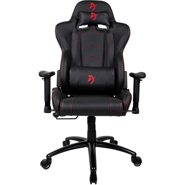 Scaun Gaming AROZZI Inizio PU Black, Logo Rosu