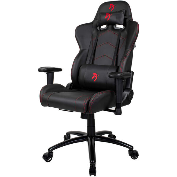 Scaun Gaming AROZZI Inizio PU Black, Logo Rosu