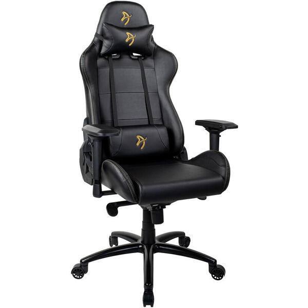 Scaun Gaming AROZZI Verona Signature PU Black Gold Logo