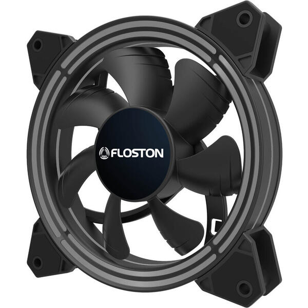 Ventilator PC Floston HALO RGB RAINBOW pachet 3 bucati