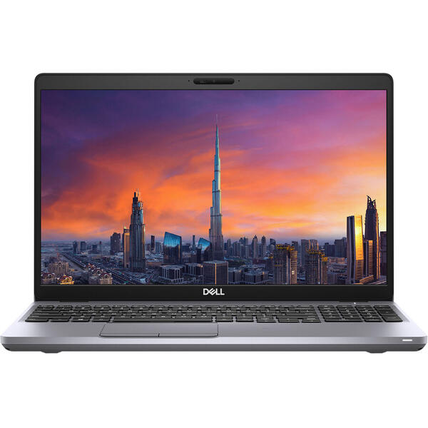 Laptop Dell Precision 3551, 15.6 inch FHD Intel Core i7-10750H, RAM 16GB, SSD 512GB, nVidia Quadro P620 4GB, Windows 10 Pro, Grey