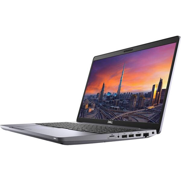 Laptop Dell Precision 3551, Intel Core i5-10300H, 15.6 inch FHD, RAM 16GB, SSD 512GB, nVidia Quadro P620 4GB, Windows 10 Pro, Grey