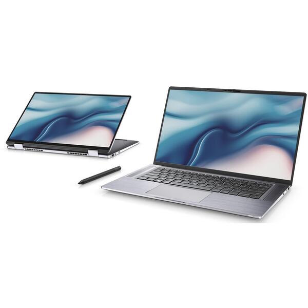 Laptop 2 in 1 Dell Latitude 9510 15.6 inch FHD Touch 400nits, Intel Core i7-10810U, 16GB RAM, 256GB SSD, Intel UHD Graphics, Win 10 Pro, Silver