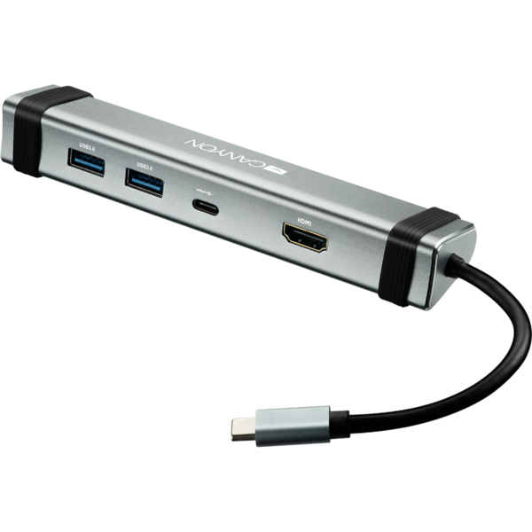 Hub USB Canyon CNS-TDS03DG USB Type-C 60W, Argintiu