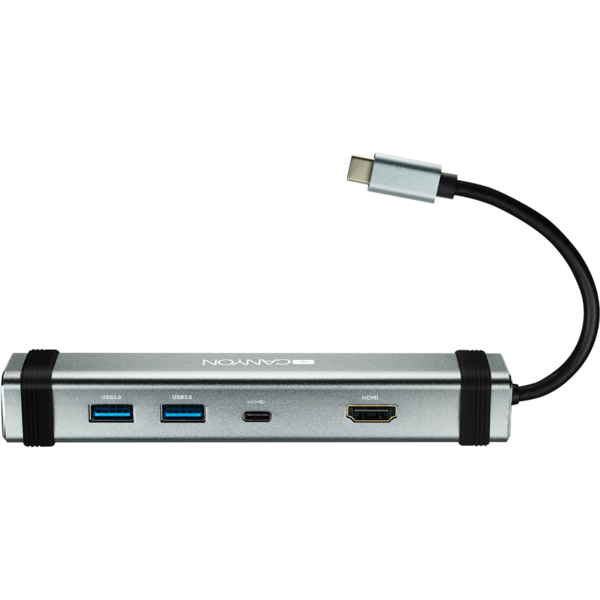 Hub USB Canyon CNS-TDS03DG USB Type-C 60W, Argintiu