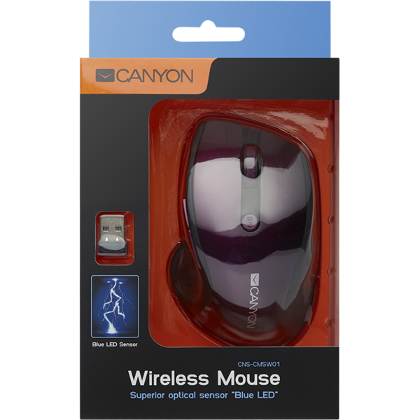 Mouse Canyon MW-01, Wireless, Purple