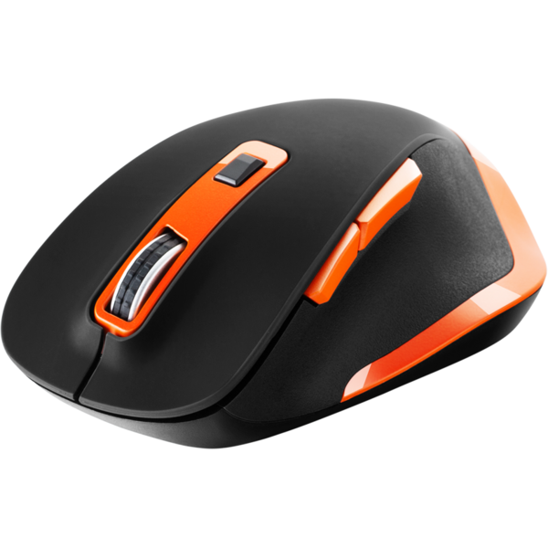 Mouse gaming Canyon MW-14, Wireless, Black/Orange