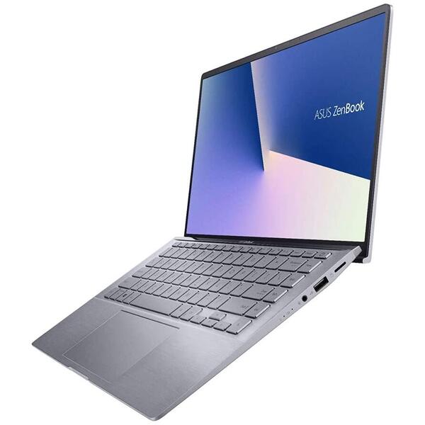Ultrabook Asus ZenBook UM433IQ, 14 inch FHD, AMD Ryzen 5 4500U, 8GB DDR4X, 512GB SSD, GeForce MX350 2GB, Win 10 Pro, Light Grey