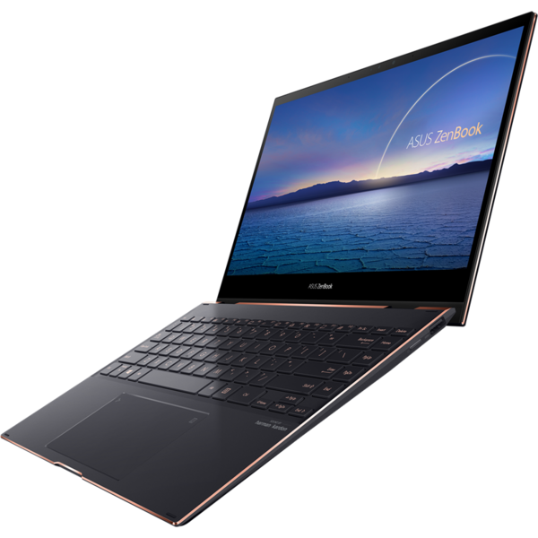 Ultrabook Asus ZenBook Flip S UX371EA,13.3 inch FHD Touch, Intel Core i7-1165G7, 16GB DDR4X, 1TB SSD, Intel Iris Xe, Win 10 Pro, Jade Black