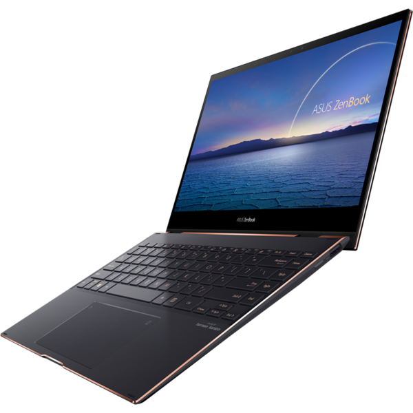 Ultrabook Asus ZenBook Flip S UX371EA,13.3 inch FHD Touch, Intel Core i7-1165G7, 16GB DDR4X, 512GB SSD, Intel Iris Xe, Win 10 Pro, Jade Black