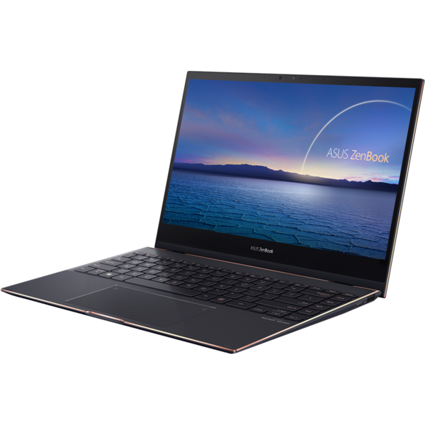 Laptop Asus ZenBook Flip S UX371EA, 13.3 inch UHD OLED Touch, Intel Core i7-1165G7, 16GB DDR4X, 512GB SSD, Intel Iris Xe, Win 10 Pro, Jade Black
