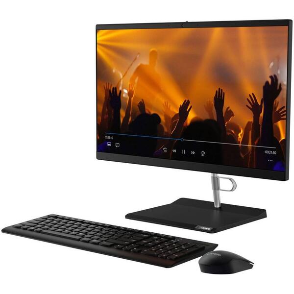 All in One PC Lenovo V30a-24IML, 23.8 inch FHD IPS,Intel Core I5-10210U, 8GB RAM, 512GB SSD, Negru