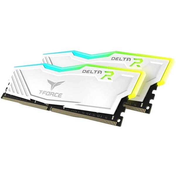 Memorie Team Group T-Force Delta RGB DDR4 32GB 3200MHz CL16 Kit Dual Channel White