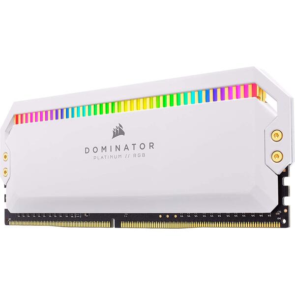 Memorie Corsair Dominator Platinum RGB DDR4 32GB 3600 MHz CL18, Kit Quad Channel White