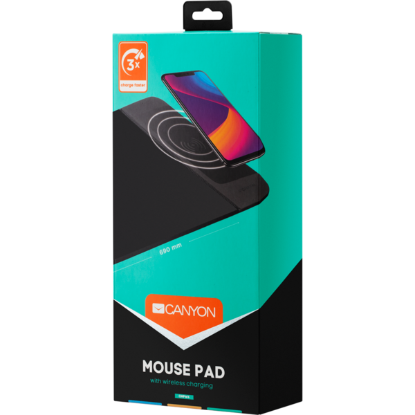 Mouse Pad Canyon MP-W6 RGB Wireless QI Charging