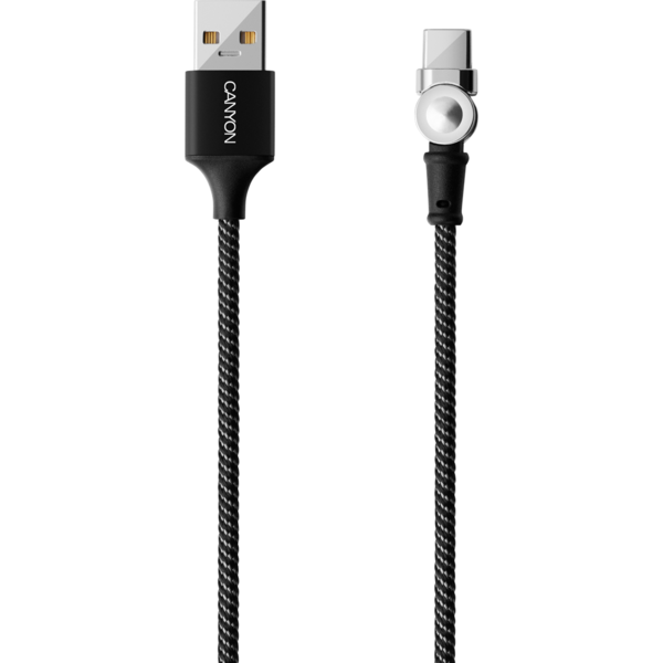 Cablu de date Canyon USB tip-C cu sistem rotativ magnetic
