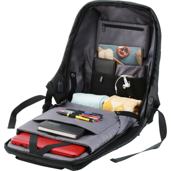 Rucsac Notebook Canyon BP-G9, Antifurt 15.6 - 17 inch, Negru-Gri