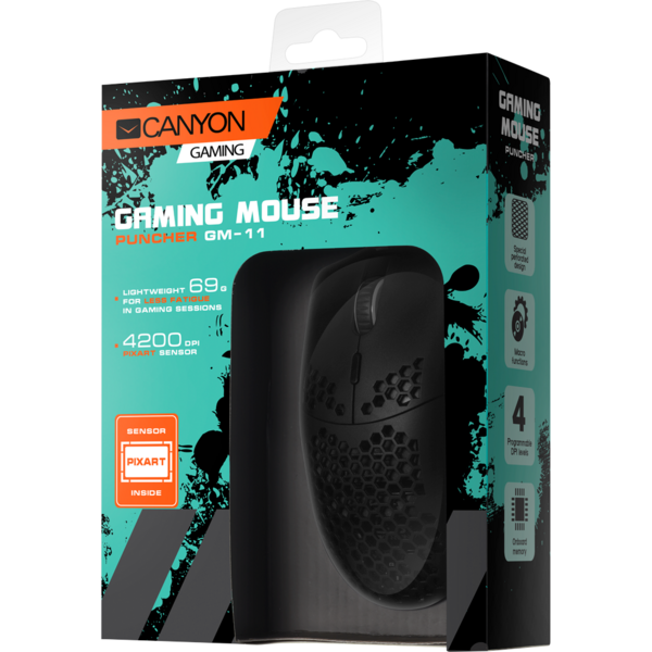 Mouse gaming Canyon Puncher GM-11 USB, Black