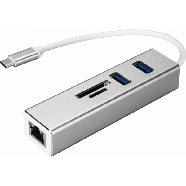 Hub USB MSI Prestige, USB, LAN, Card Reader, Silver